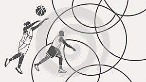 Abstract geometric pattern with circles and triangles vector design art vector design Generative AI