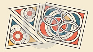 Abstract Geometric Pattern Colorful Blocks Vector, vector design Generative AI