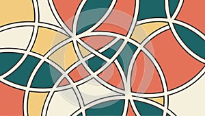 Abstract geometric pattern with colorful interlocking circular elements vector design Generative AI