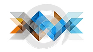 Abstract Geometric Pattern Colorful Overlapping Shapes Vector, vector design Generative AI