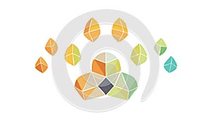 Abstract Geometric Pattern, Colorful Polygonal Design, vector design Generative AI
