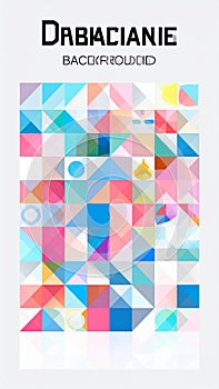 Abstract Geometric Pattern with Colorful Triangles and Circles Design Element