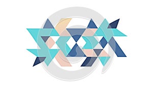 Abstract Geometric Pattern of Colorful Triangles. Modern and Dynamic Design. vector design Generative AI