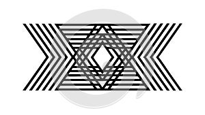 Abstract Geometric Pattern: Complex Interconnected Network Design Icon, vector design Generative AI