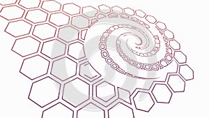 Abstract geometric pattern composed of hexagonal shapes vector design Generative AI