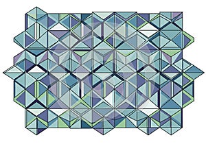 Abstract geometric pattern composed of interconnected triangles