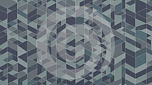 Abstract geometric pattern composed of interlocking cubes and parallelograms