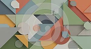 Abstract geometric pattern composed of overlapping