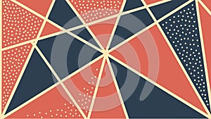Abstract geometric pattern composed of triangular shapes and lines vector design Generative AI