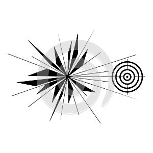 Abstract geometric pattern with concentric circles