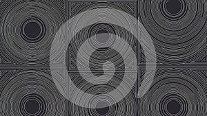 Geometric Concentric Circles Pattern on Dark Gray Background abstract circular