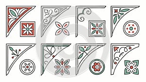 Abstract Geometric Pattern Corner, Modern Design Element, vector design Generative AI