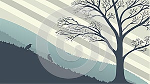 Abstract geometric pattern creating an illusion of depth, vector design Generative AI