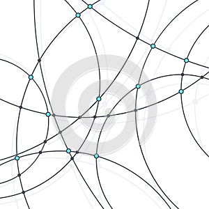 Abstract geometric pattern of the curves