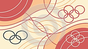 Abstract geometric pattern with curves, modern decorative design element vector design Generative AI