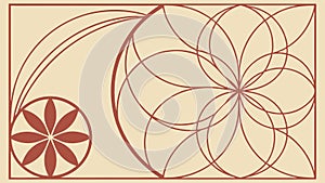 Abstract Geometric Pattern, Decorative Intersecting Lines Vector, vector design Generative AI