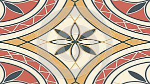 Abstract Geometric Pattern, Decorative Tile Design, vector design Generative AI