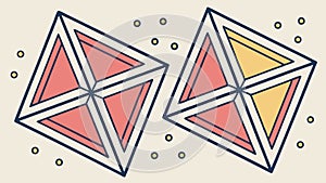 Abstract geometric pattern design, colorful triangles creating a modern texture, vector design Generative AI