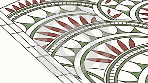 Abstract Geometric Pattern Design for Contemporary and Ethnic Backgrounds, vector design Generative AI