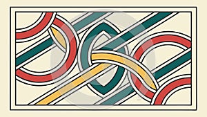 Abstract geometric pattern design element, vector design Generative AI