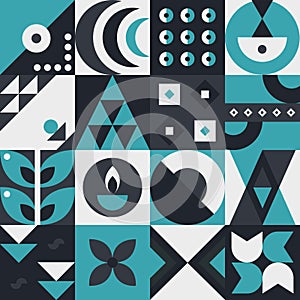 Abstract geometric pattern design in modern style.