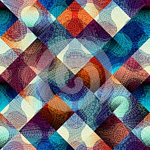 Abstract geometric pattern with diagonal strikes