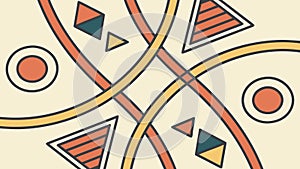 Abstract Geometric Pattern, Dynamic Lines and Colors, vector design Generative AI