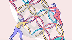 Abstract Geometric Pattern, Dynamic Lines Forms, vector design Generative AI