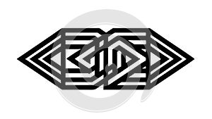 Abstract Geometric Pattern Dynamic Lines Vector, vector design Generative AI