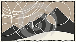 Abstract Geometric Pattern, Dynamic Lines, vector design Generative AI