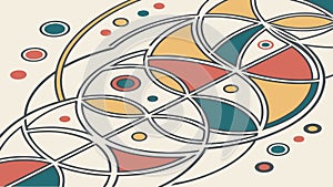 Abstract Geometric Pattern, Dynamic Overlapping Shapes, vector design Generative AI