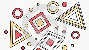 Abstract Geometric Pattern with Dynamic Overlapping Shapes, vector design Generative AI
