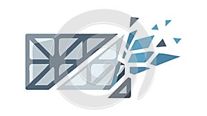 Abstract Geometric Pattern, Dynamic Triangle Structure, vector design Generative AI