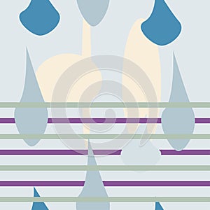 Abstract geometric pattern expressive shape ornaments graphical design