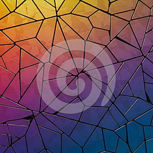 Abstract geometric pattern featuring an array of irregular polygons outlined in black.