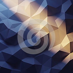 Composed of interlocking triangles and quadrilaterals creating a