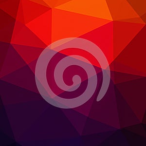 Abstract geometric pattern featuring an array of red and orange polygons. The design