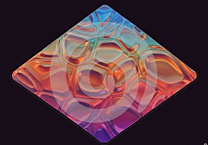 Abstract geometric pattern featuring a diamond-shaped, three-