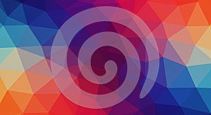 Abstract geometric pattern featuring a gradient of polygons. Triangular shapes blend