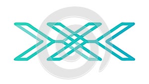 Interlocking X Shapes Pattern, Abstract Geometric Background vector design Generative AI