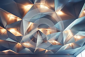Abstract Geometric Pattern Featuring Triangular Shapes Varying Lighting