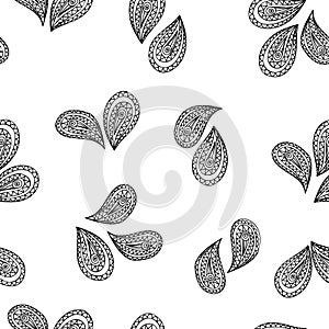 Abstract geometric pattern. Floral oriental ethnic background. A