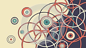 Abstract Geometric Pattern with Flowing Lines, Dynamic Design, vector design Generative AI