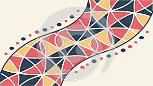Abstract Geometric Pattern with Flowing Shapes Vector, vector design Generative AI