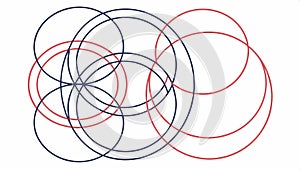 Abstract geometric pattern formed by multiple overlapping circles vector design Generative AI