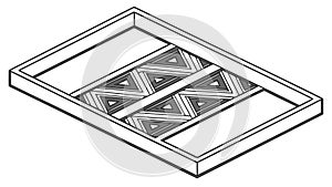 Abstract Geometric Pattern Frame, Minimalist Vector Border Design, vector design Generative AI