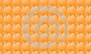 Abstract geometric pattern with gradient orange curved shapes and sharp angles