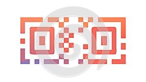 Abstract Geometric Pattern, Gradient QR Code, vector design Generative AI