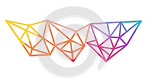 Abstract Geometric Pattern: Gradient Triangles Design, vector design Generative AI