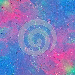 Abstract geometric pattern with a grid of 3D blocks creating a rainbow gradient. Each